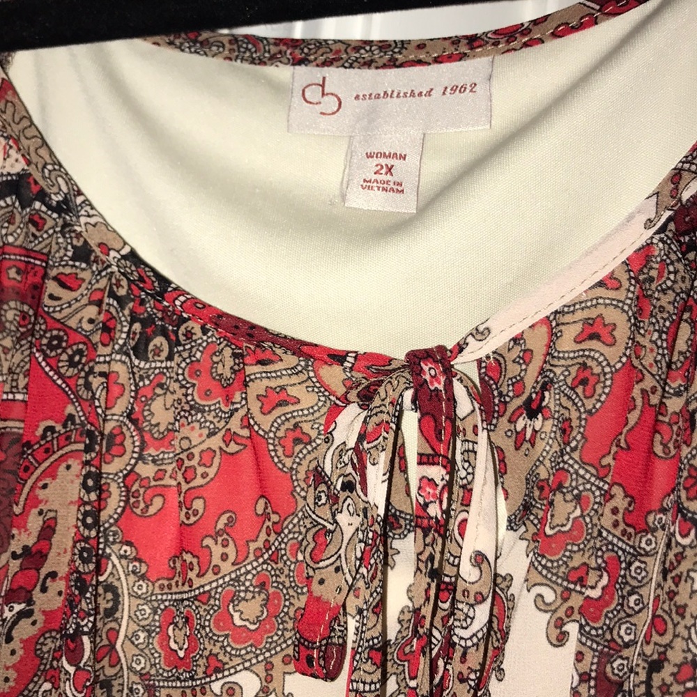 Lined Multi-Colored Blouse - image 2